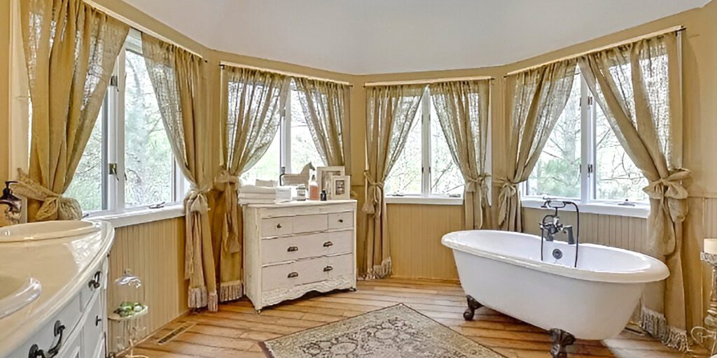 Bathroom-Window-Curtain-Rustic Charm