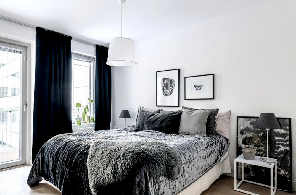 Black Curtains Meet Urban Chic