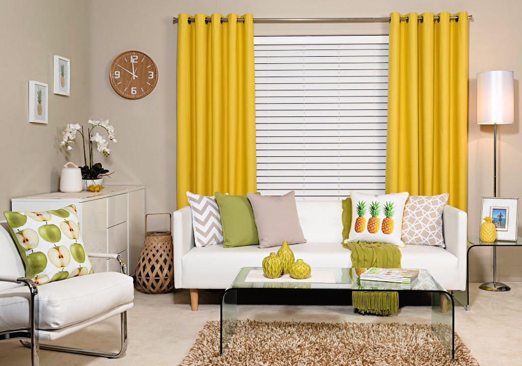 Contemporary Luminous Yellow Curtains