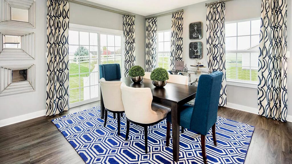 Dining-Room Geometric Shapes Curtains