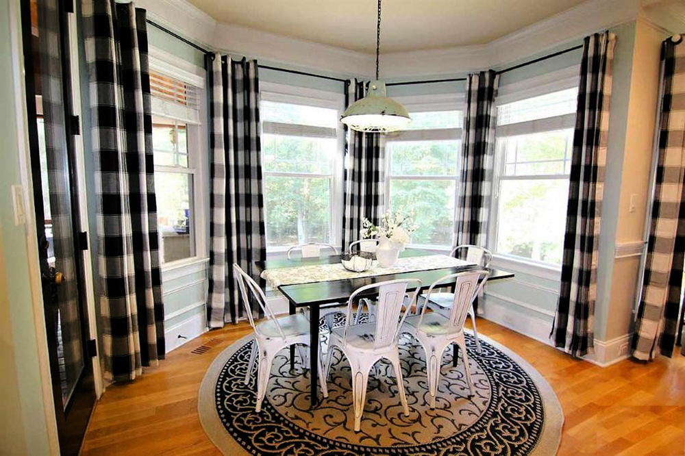 Dining Room Gingham Check Curtains