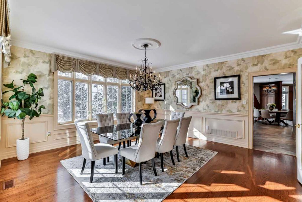 Dining-Room-Valances Contemporary Chic