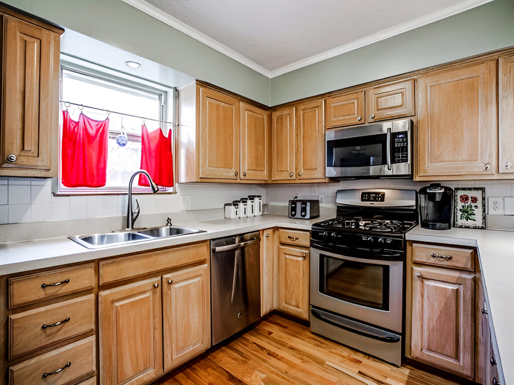 Kitchen with Café Curtains