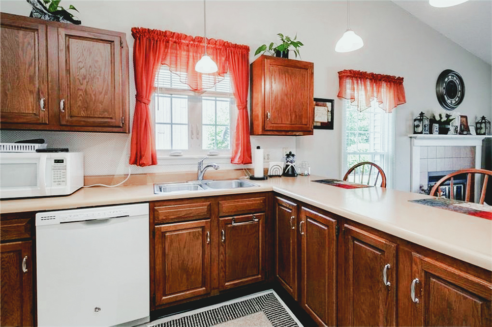 Kitchen-with-Sheer Curtains
