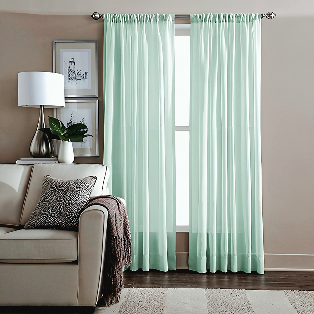 Mint Green Curtain-Colors