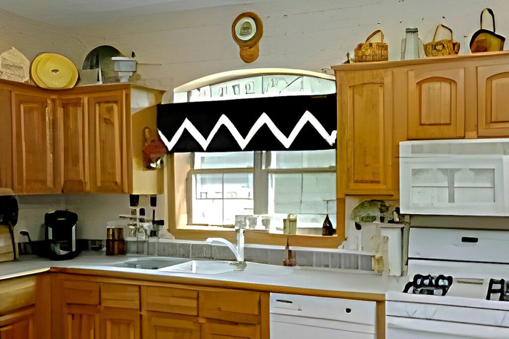 Modern Zigzag Flair in a Traditional Kitchen