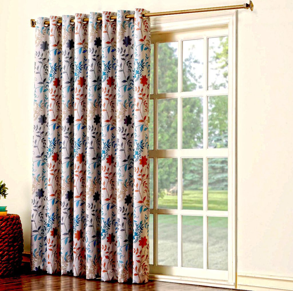 Patio-Doors-with-Grommet Curtains