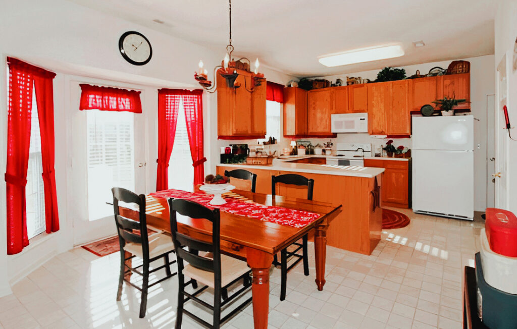 Radiant Reds in a Cozy Kitchen Corner