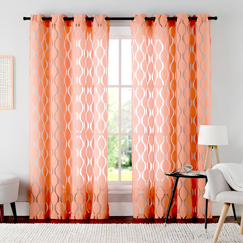 Soft Coral Curtain-Colors