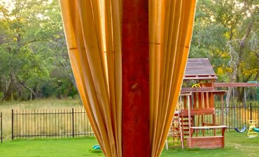 Use Drop Cloths for Outdoor Curtains
