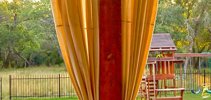 Use Drop Cloths for Outdoor Curtains