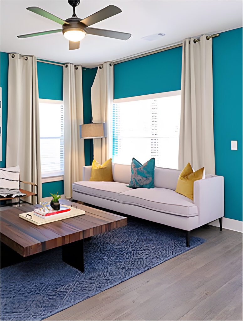 How to Choose Color Curtains for Blue Walls in Your Living Room
