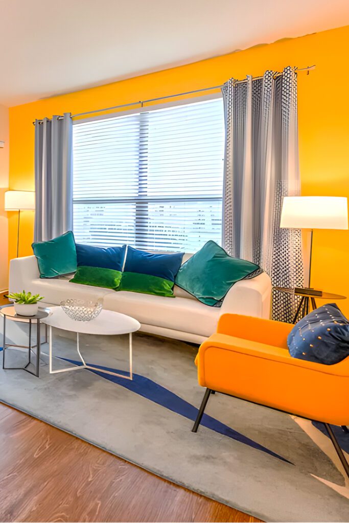 Tips to Choose Color Curtains for Yellow Walls in the Living Room