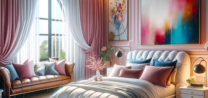 Best Curtain-Colors-for-Pink-Bedroom-Walls