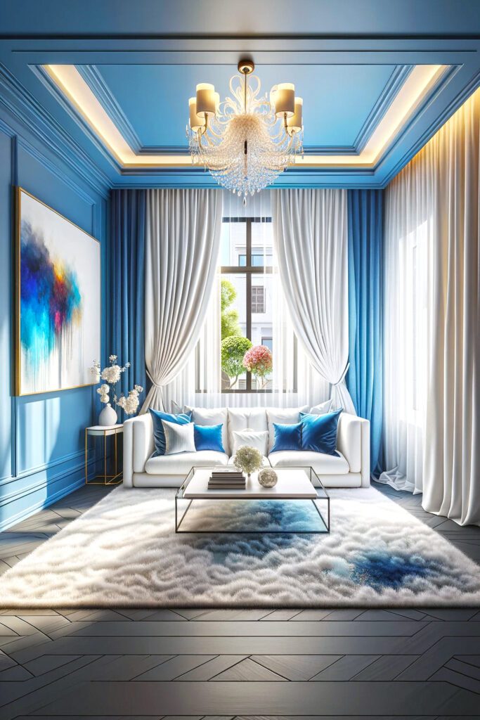 Curtain Colors to Pair With Blue Walls in The Living Room
