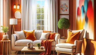 Curtain Colors for Orange Living Room Walls