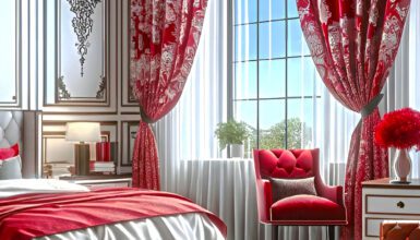 Red Curtains Bedroom Ideas