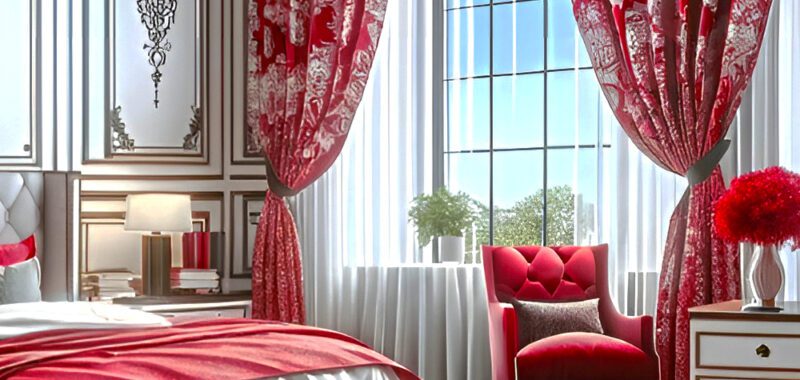 Red Curtains Bedroom Ideas