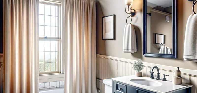 Shower Curtain Colors to Complement Beige Bathroom Walls