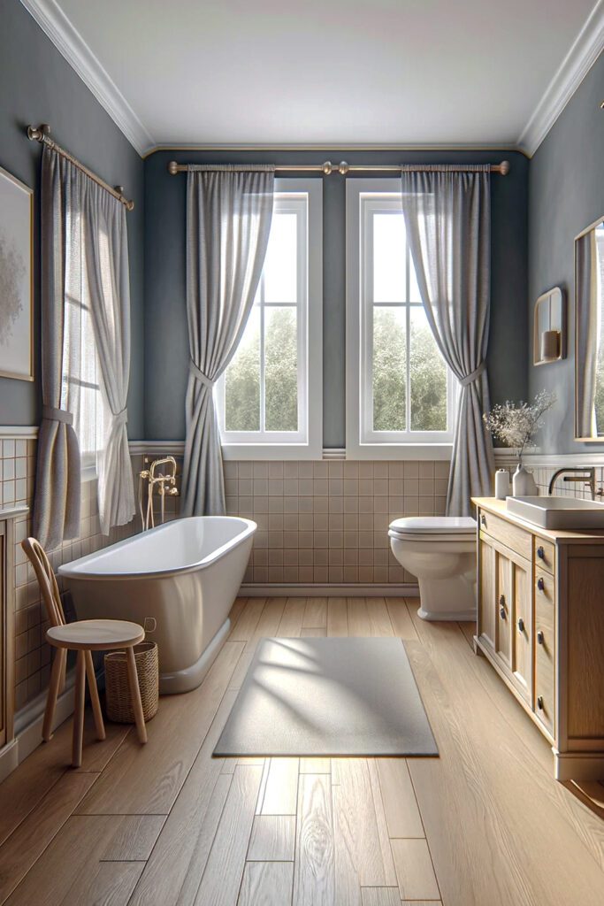 Small Bathroom Window Curtain Ideas