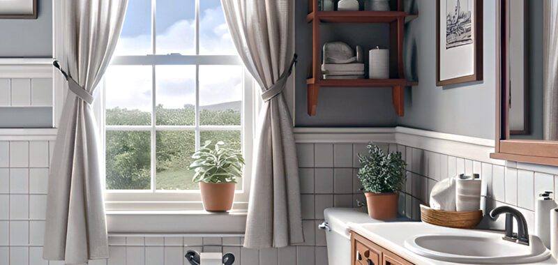 Small Bathroom Window Curtain Ideas