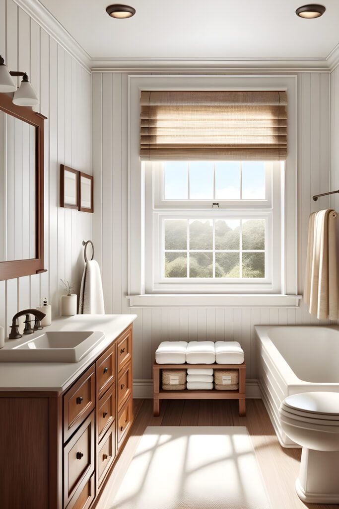 Small-Bathroom-Window-with-Roman Shades