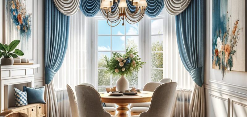 Curtain Ideas for Bay Windows in the Dining Room