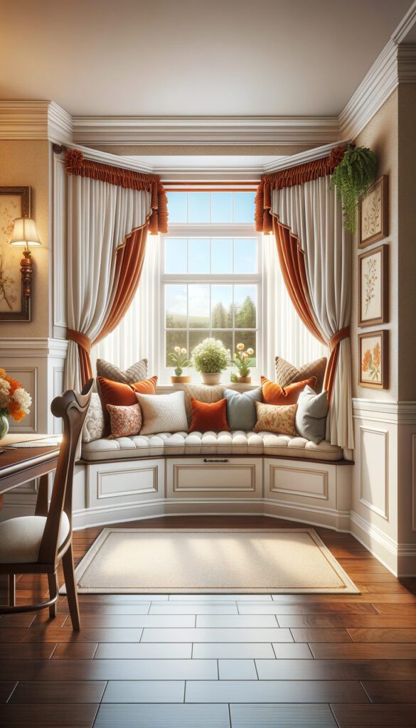 Window-Seat with-Layered Curtains